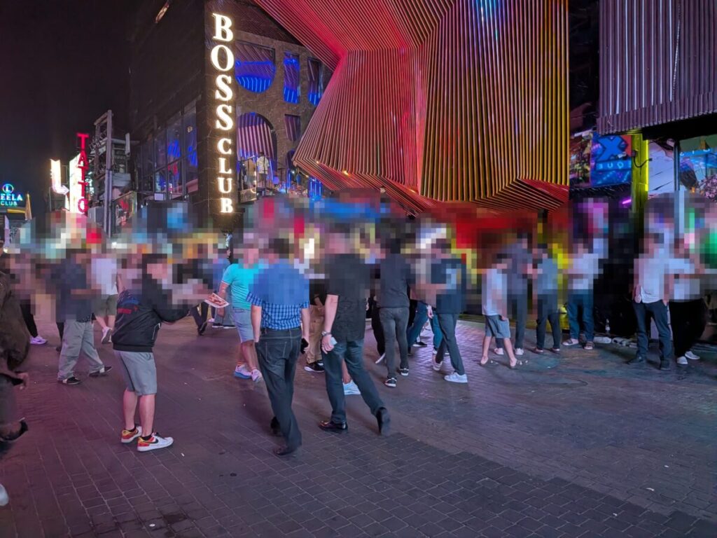 Politely declining aggressive street promoters