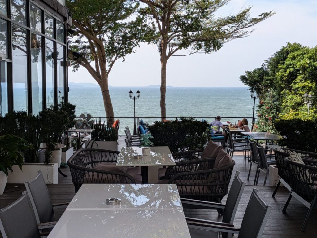 Sea view from The Chocolate Factory near Cosy Beach Pattaya