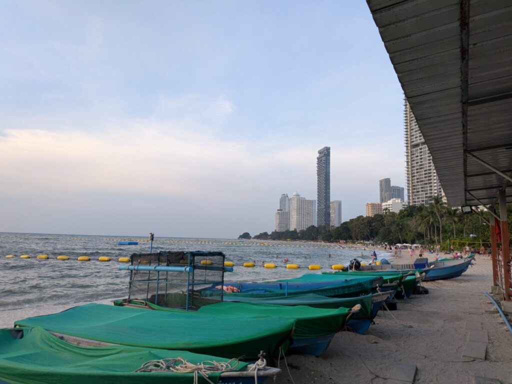 Wide view of Wong Amat Beach