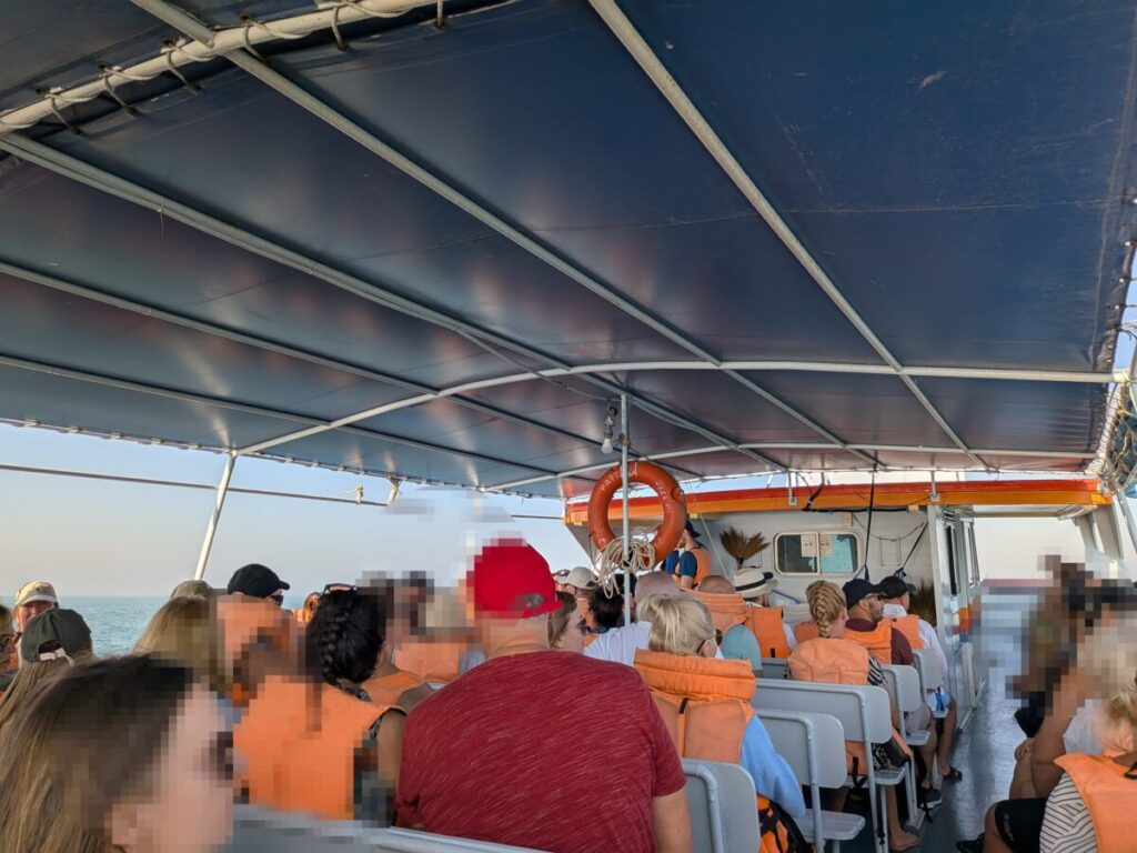 Inside the public ferry from Pattaya to Koh Larn