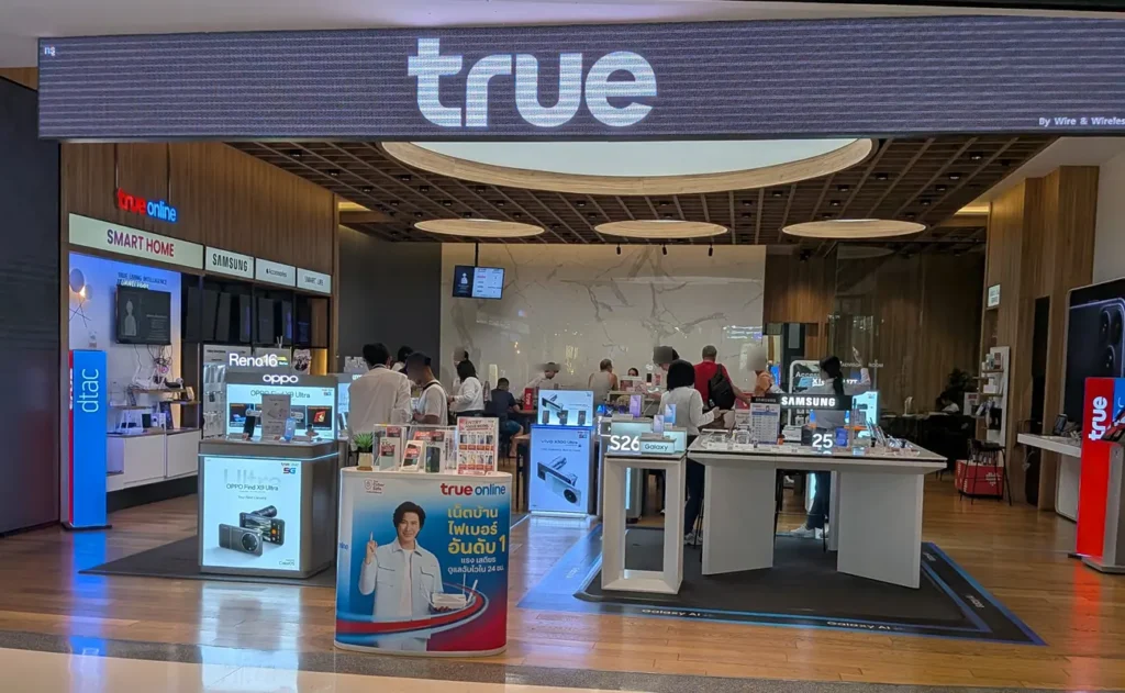 Official True Shop inside Central Pattaya shopping mall