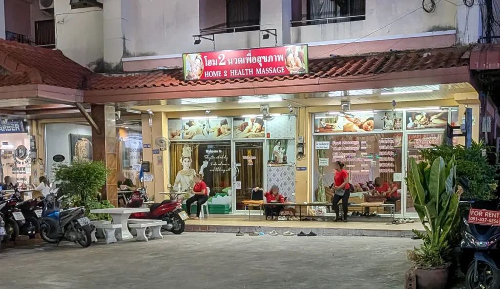 Local massage shop on Soi Buakhao in Pattaya