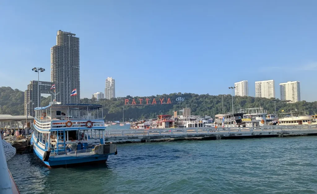 Koh Larn ferry at Bali Hai Pier in South Pattaya during the day